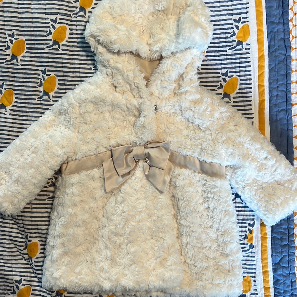 Janie & Jack white winter special occasion jacket